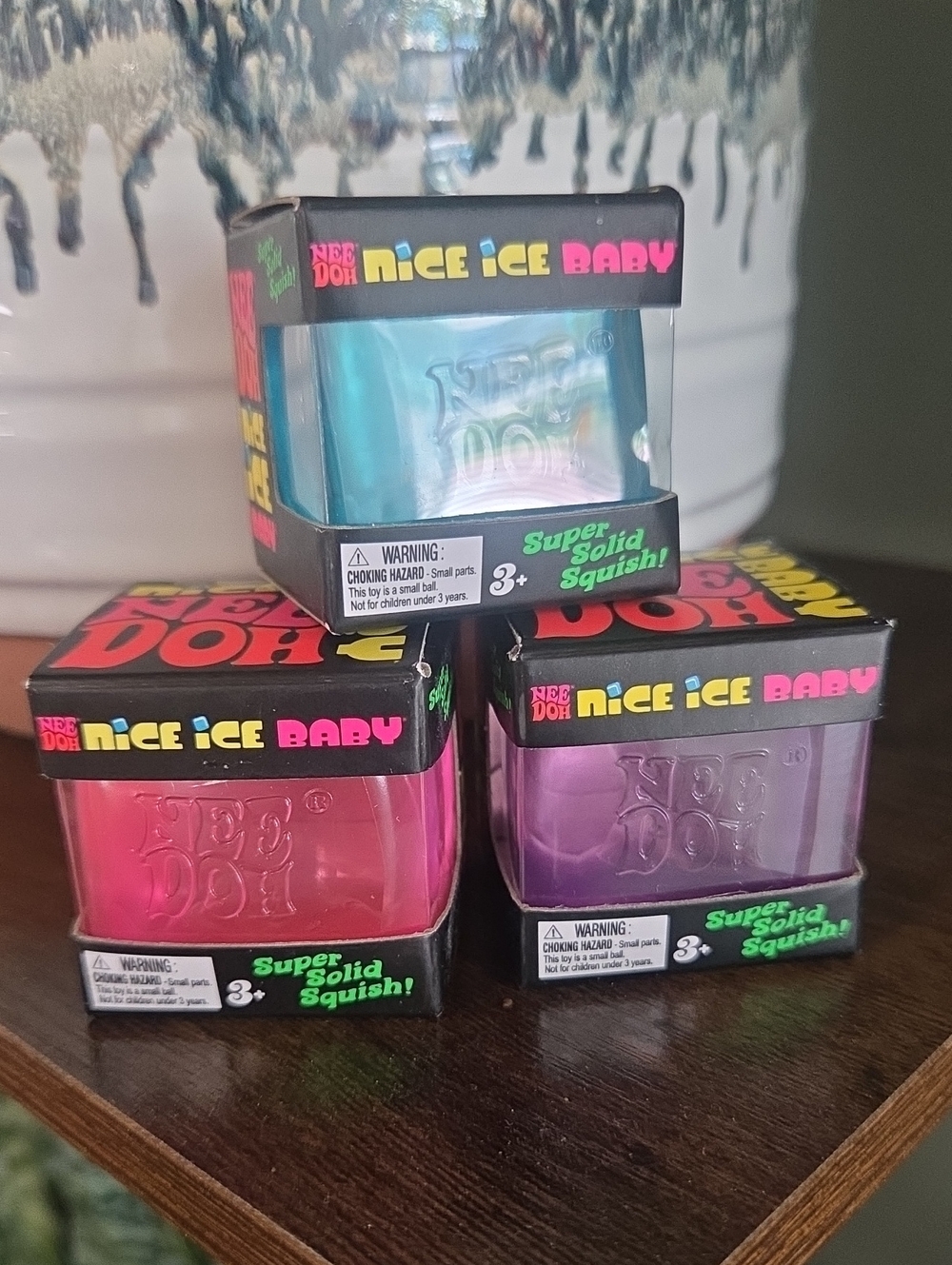 Nee Doh Nice Ice Baby Squishy Toy - Pink, Blue, Purple
